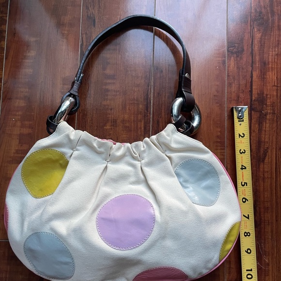 Vintage MOSCHINO Polka Dot Bag 💜💙💛 - Picture 8 of 11